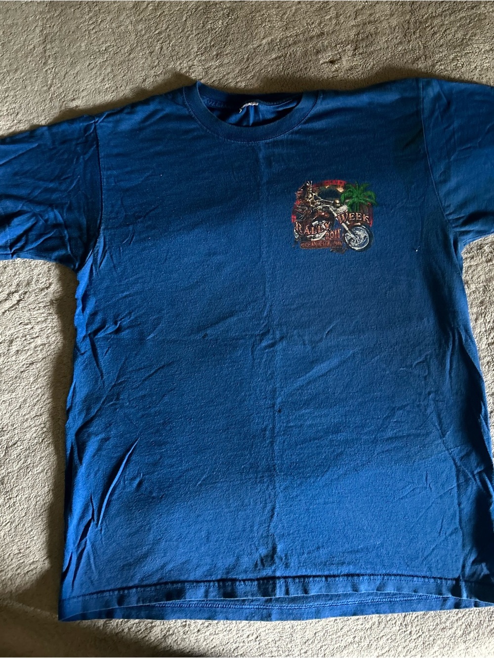 Blue Graphic Short-Sleeve Men’s T-Shirt